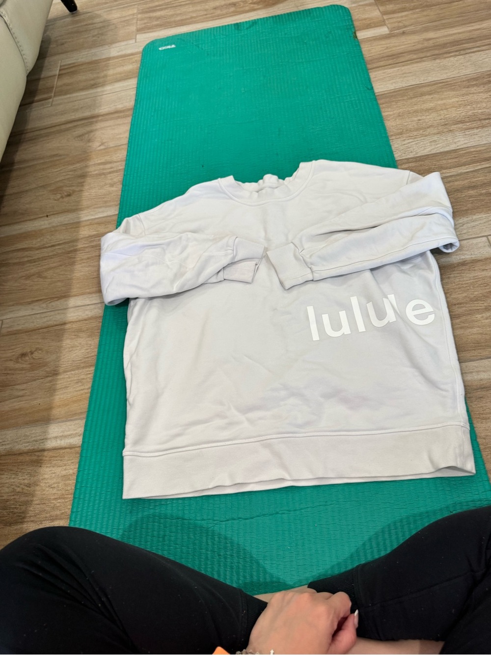 lululemon athletica Light Gray Crewneck Sweatshirt